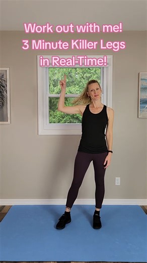 Tone, sculpt, and shape your lower body with this quick 3 minute leg workout. Do it on your work breaks, commercial breaks, or any time you've got 3 minutes to spare! #legday #legworkout #legsworkout #lowerbodyworkout #lowerbody #lowerbodystrength #quickworkout #simpleworkout #FreeWorkouts #athomeworkout #homeworkout #homeworkouts #athomeworkouts #freeworkout #over40fitness #fitafter40 #fitnessforbeginners #fitnessmotivation #legdayworkout #legs #legexercises #dailyworkout #homeworkoutsforwomen 