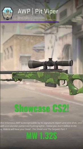AWP | Pit Viper in Counter Strike 2 🔫🔥 #skins #cs2 #counterstrike #counterstrike2 #csgo #awp
