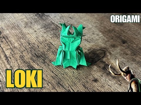 ORIGAMI LOKI MARVEL TUTORIAL FROM ORIGAMI WORLD CHANNEL | ORIGAMI MARVEL AVENGERS FROM PAPERCRAFT