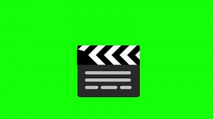 Download Animation of A black and white clapperboard used in filmmaking, symbolizing movie production, directing, and scene transitions in the entertainment industry for free