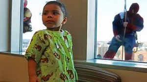 91K views · 2.8K reactions | Our superhero friends are back at it again! This crew "borrowed" our window washers' equipment and scaled the building today to the delight of our patients and families. These fearless heroes do whatever it takes to bring a smile to a child's face. Thanks guys! | Le Bonheur Children's Hospital | Facebook