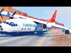 Plane Crashes With Dummies WOW 💥 Emergency Landing On The Road OMG - BeamNg Drive