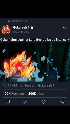 Goku fights against Lord Beerus it's going on so intensely | Gokureels1