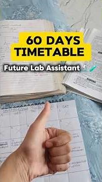 Lab assistant में selection पक्का 🏆✨ 60 days Timetable📝 future lab assistant #labassistant #exam