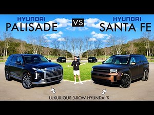 3-ROW SIBLINGS! -- 2024 Hyundai Santa Fe vs. 2024 Hyundai Palisade Calligraphy: Comparison