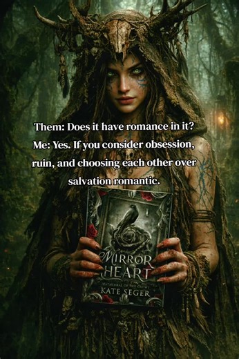 Is it a love story? Sure—if love means choosing the old gods over salvation, devotion over safety, and each other over the light. 🌒 Mirror Heart is a gothic fantasy romance steeped in pagan magic, forbidden devotion, and blood-bound fate. A cathedral built on bones. A forest that remembers every sin. A love that survives reincarnation—but not unscarred. 🩸 Priest x sinner 🌿 Pagan vs. holy 🖤 Reincarnation romance 🕯️ Gothic, atmospheric, and feral in all the right ways If you crave dark fantas