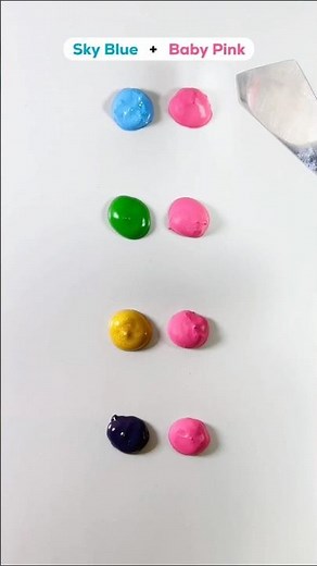 Baby Pink meets Dark Brights majesty colors. #colormixing