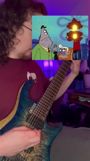 Atomic Flounder 🎸🧽 #metal #spongebobmemes #spongecore