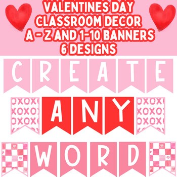 Valentine's Day Welcome Banner l Valentine's Bulletin Board Banner l Class Decor