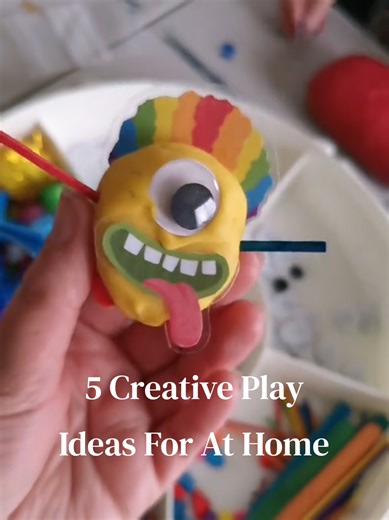 5 creative play ideas at home using simple things you already have! If you’ve been searching for creative play at home or easy activities for toddlers, preschoolers and big kids, start here! These are some of my most loved ideas (plus a couple you might have missed 👀). Have a scroll through my page to find all of these fun ideas, and more.