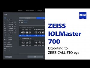 ZEISS IOLMaster 700 - Tutorial - Exporting the Reference Image to ZEISS CALLISTO eye