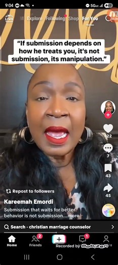 Submission to your husband is a spiritual assignment from The LORD.