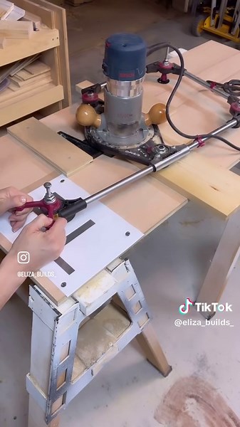 Pantograph time! 📸 I didn’t even know what this fun toy was until several months ago 🫠 Now I can be a master artist, tracing any beautiful object or letter with my router! This is some scrap wood so I can practice for a sign. The final product will be on cedar wood- which is naturally resistant to rot and 🐜. Going for a state/national park font and had to play around with the options available online. What do you think? 🤓 #pantograph #bosch #router #milescrafttools #milescraft #routing #wood