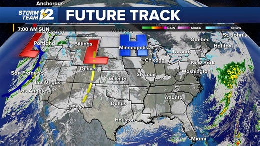South winds crank up a few notches today, with gusts 25-35 mph across central Kansas through sunset. The south winds will contribute to a significant warm up with highs in the 50s, 60s to near 70 this afternoon. Warm weather continues through Wednesday. | KWCH 12 News
