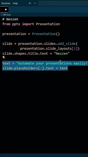 Create Powerpoint Presentation Using Python!