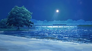 Night Beach Train Everlasting Summer Live Wallpaper - MoeWalls