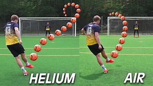 Was passiert, wenn man Fußbälle mit Helium füllt? (Experiment)