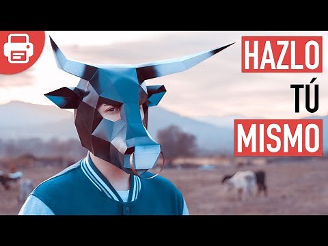 Cómo hacer una Máscara de Toro con Papel o Cartulina en 3D | Plantillas para Imprimir