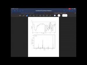 Organic 2 working a combined IR Mass Spec problem