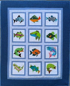 Something Fishy Quilt Pattern: Paper Pieced Fish Blocks (PDF Pattern) - Etsy