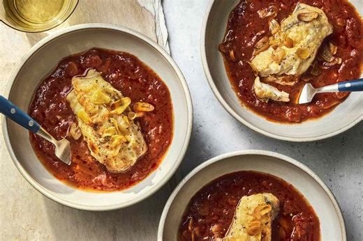 This Meaty Fish in Tomato-Garlic Sauce Might Change Your Seafood Routine