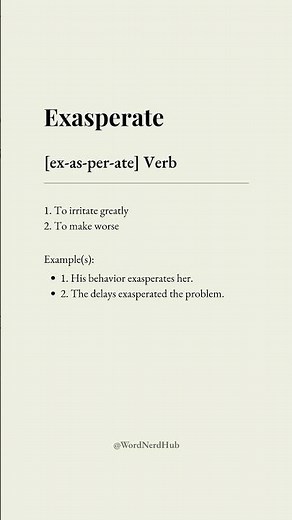Exasperate Meaning • Daily English Word