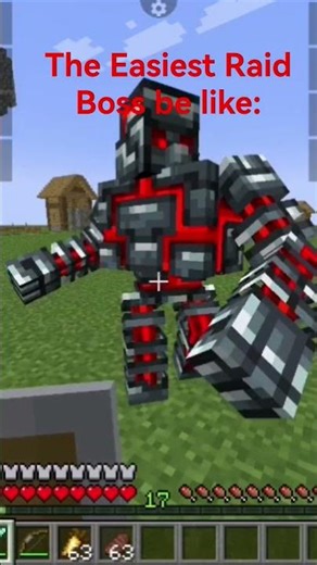 Golem Of Last Resort(Raids:Enhanced)#minecraft #minecraftmemes #gaming