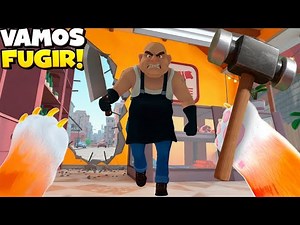 😹QUEBREI A PAREDE PARA FUGIR DO AÇOUGUE NO I AM CAT VR