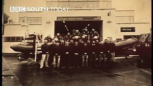 Lymington's volunteer lifeboat crew has become the latest to be photographed by a man on a five year mission to capture every station in the UK and Ireland. Jack Lowe is using a Victorian technique to create unique photographs on glass. | BBC Hampshire & Isle of Wight