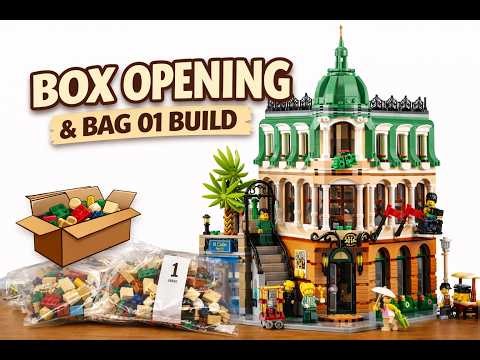 🏨 LEGO Boutique Hotel (10297) – Box Opening + Bag 01 Build | Relaxing LEGO Build Series