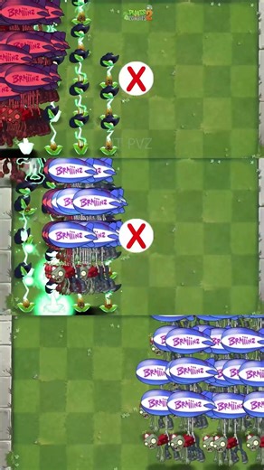 PvZ2 - Plants Level 1, Level 5, Level Max vs Fast Zombies