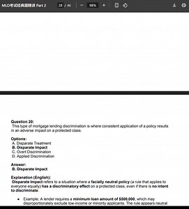 MLO Exam Classic Questions Part 2 – 46 Pages PDF With Bilingual Explanations & Comparison Charts 中英文考题讲解第二部分 - Etsy Australia