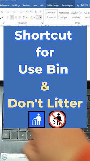 How to Draw a symbol for Use Bins and Don’t Litter in MS Word #shorts #msword #shortcutkeys
