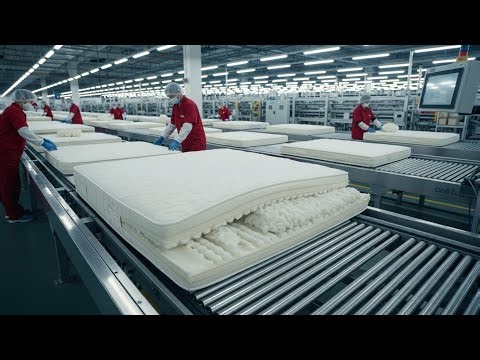Inside a Cotton Mattress Factory: Step-by-Step Mattress Making Process (Full Process)