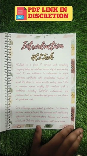 Accountancy Project File on HCL (CBSE CLASS 12th) #project #viral #trending #schoolproject