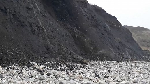 Landslip hits Dorset's Jurassic Coast after heavy rainfall