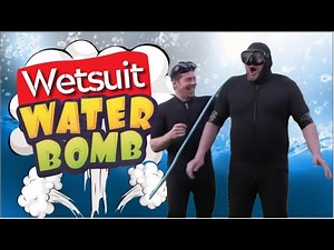 Over Inflating A Wetsuit With Water - Human Water Balloon