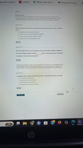 Section 7 Related Assessment Since client has a history of emph... | Filo