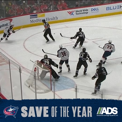 19K views · 184 reactions | The 5th Line has spoken! The Advanced Drainage Systems, Inc. Save of the Year goes to....... Jet Greaves! 拾✈️ | Columbus Blue Jackets | Facebook