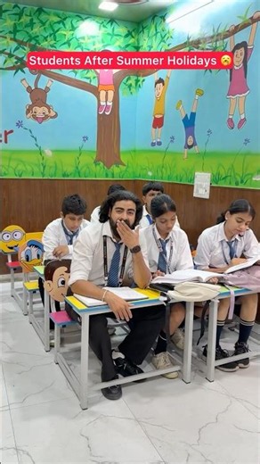 Students After Summer Holidays 🥱 #shorts #ytshorts #teratrigun #summerholidays