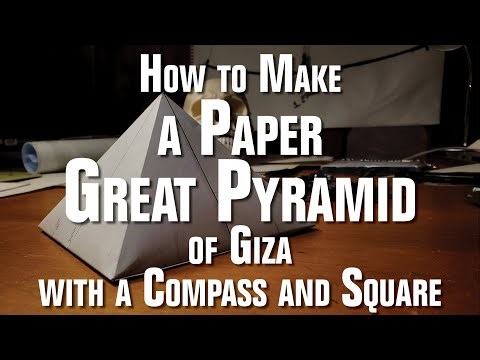 How to make a Paper Great Pyramid of Giza with a Compass and Square.