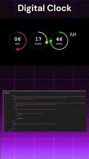 ⏰ Live Digital Clock Using JavaScript #coding #shorts