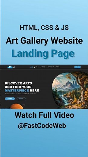 How to Create Art Gallery Website Using HTML and CSS | Fast Code