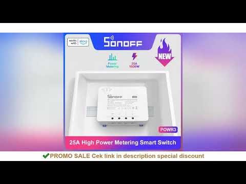 SONOFF POW R3 25A Power Metering WiFi Smart Switch Overload Protection Energy Saving Track on eWeLin