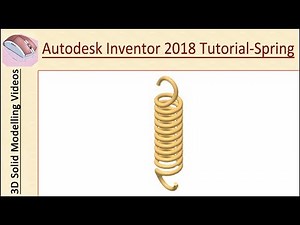🎧 Autodesk Inventor 2018 Tutorial || Spring|| (Audio ➕ Caption) Included