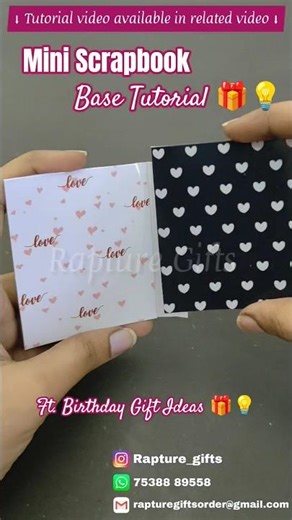 MINI SCRAPBOOK ALBUM BASE | How to make photo album base | TUTORIAL🎁💡