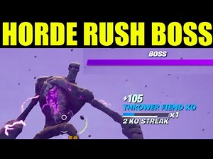 How to defeat the boss of horde rush | fortnite horde rush challenges guide