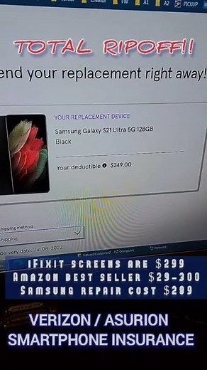 Verizon Asurion Phone Insurance is a Total Scam Waste of Money! $300 for new screen!