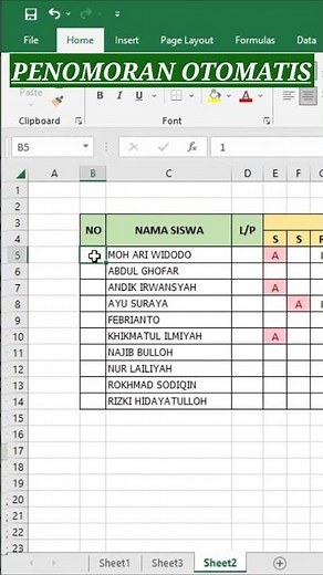Penomoran Otomatis Excel! #penomoranotomatis #exceltips #excel #sequence