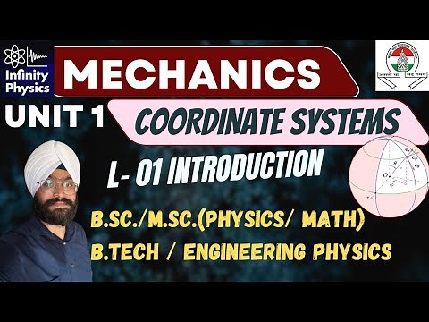 Coordinate Systems L 1 | Introduction and plane polar coordinates |Mechanics | B.Sc. | IITJAM